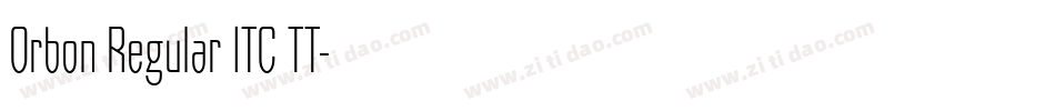 Orbon Regular ITC TT字体转换
